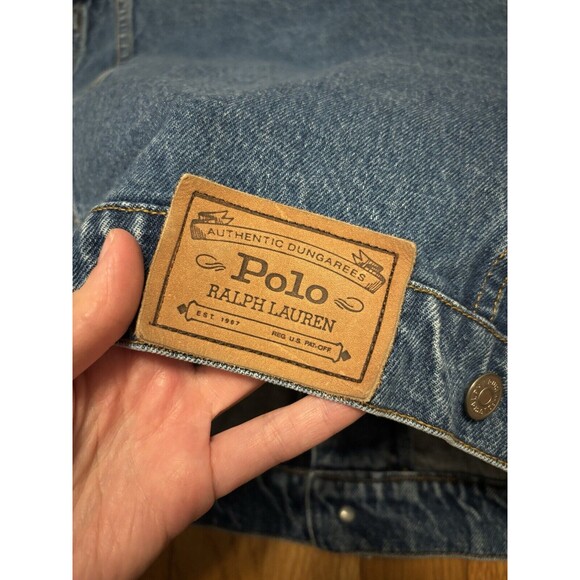 Vintage Ralph Lauren Polo Country Denim Jacket Blue Jean 90s 80s Size M - Picture 7 of 8